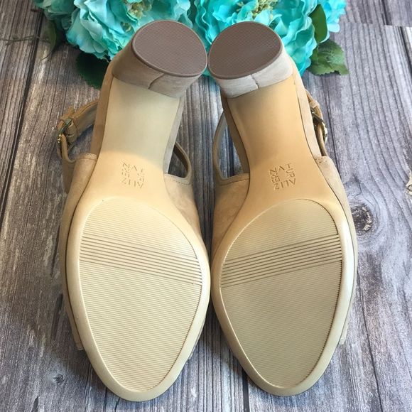 NATURALIZER Raquel Bamboo Tan Leather Slingbacks 10M - Picture 6 of 7